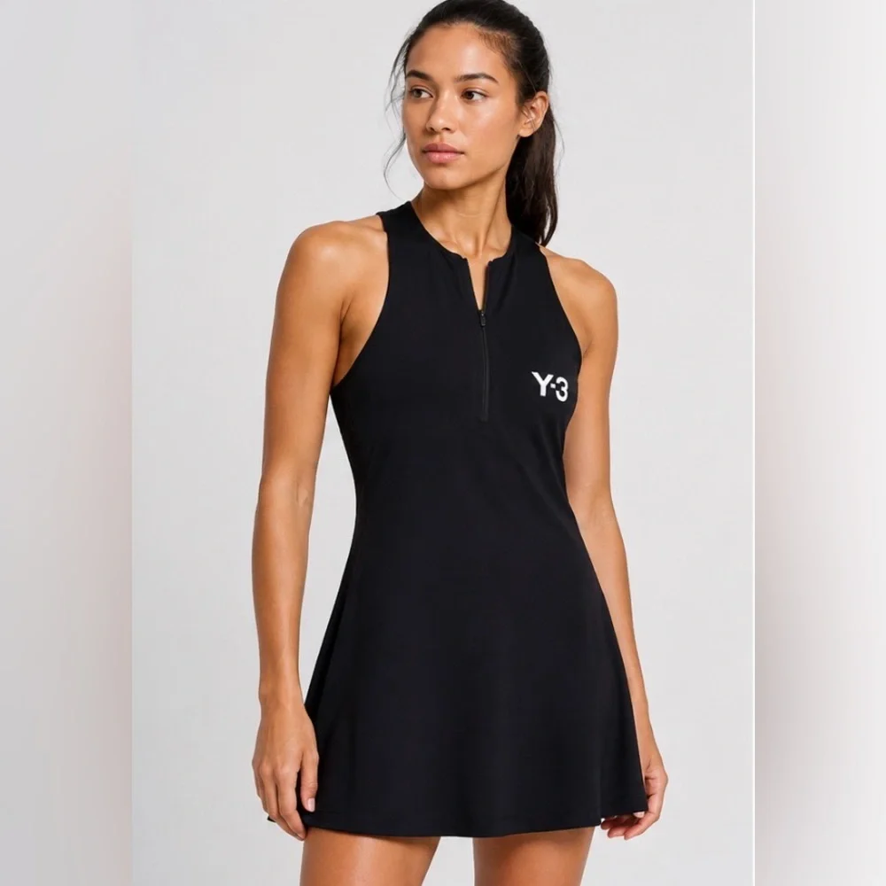 Y-3 Adidas WOW Dress B Black Women’s Size L JZ9304 NWT Tennis Performance Dress